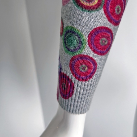 Desigual Cotton blend sweater, Geometric pattern grey, Size S - Picture 3 of 13